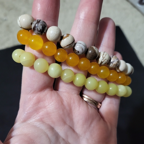 Gemstone beaded bracelets - Picture 2 of 5